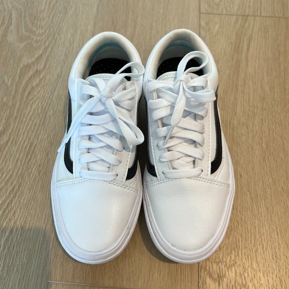 <<SOLD>> Vans Comfycush Old Skool Classic Tumble True White sz women 5.5 - Picture 4 of 11